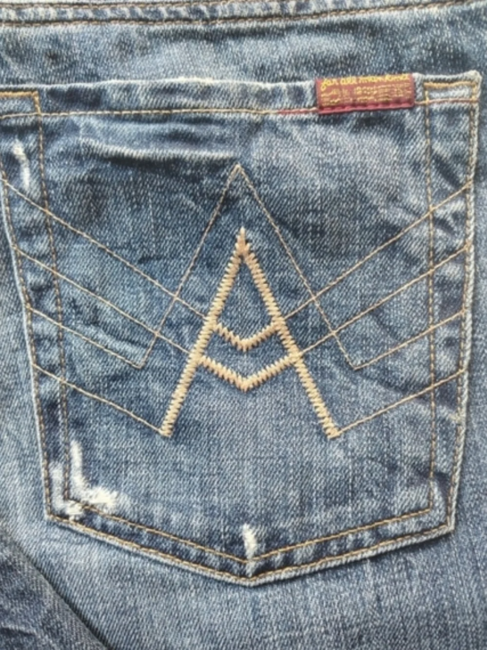 7 For All Mankind "A" Pocket Men's Bootcut Medium Wash Jeans 34 x 32 NWOT - Picture 3 of 10